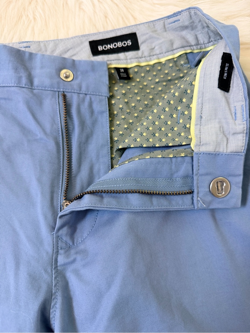 Bonobos Slim Fit Chino Shorts Blue | Men’s 29 | 5” Inseam | Excellent Condition - Picture 5 of 5